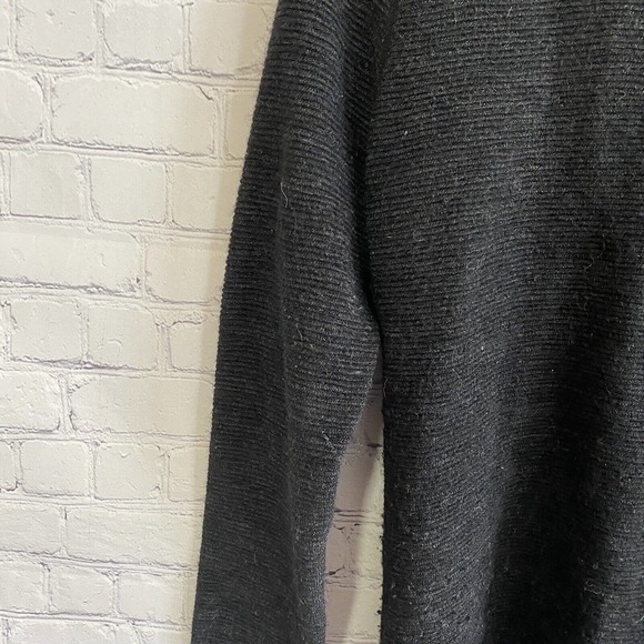 Annette Gortz Women's Wool Blend Full Zip Cardigan Sweater Jacket M Dark Grey - Picture 5 of 7